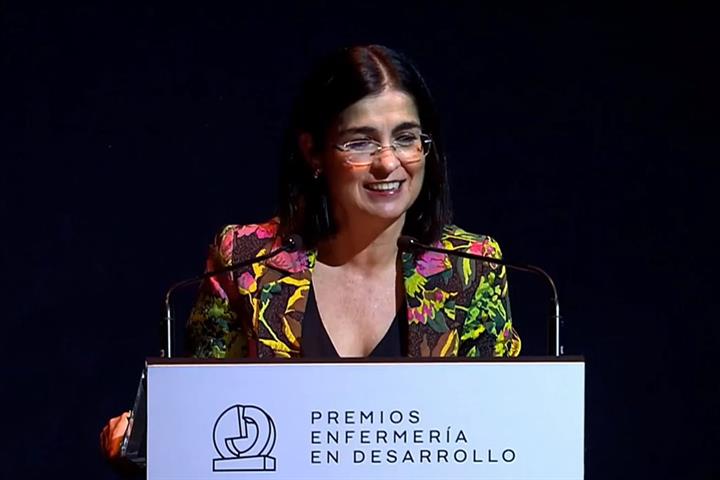 La ministra Darias en el acto de entrega de los Premios ‘Enfermería en Desarrollo’ 2021