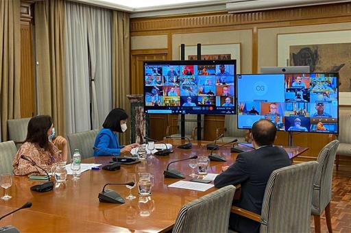 La ministra Darias durante la reunión del Consejo Interterritorial del Sistema Nacional de Salud