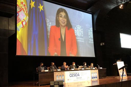 La ministra Carolina Darias, en la inauguración del XII Congreso Nacional GESIDA