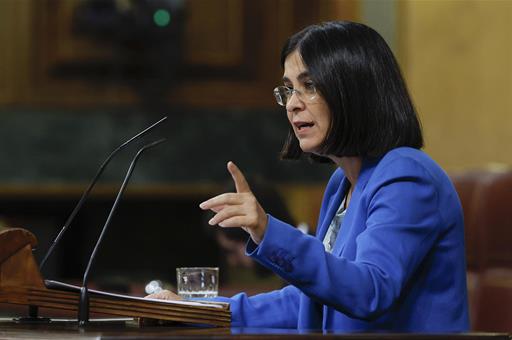 Carolina Darias durante su participación en el Congreso de los Diputados