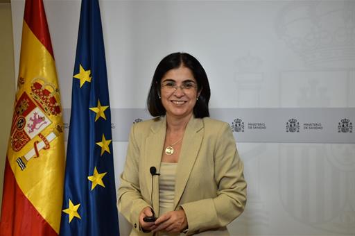 Carolina Darias durante su participación en el congreso de inmunología
