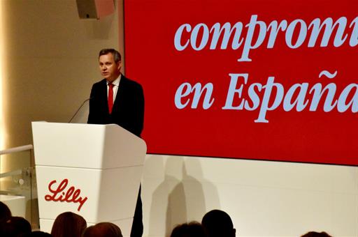 El ministro de Sanidad, José Miñones, durante su intervención en el acto