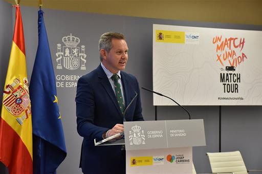 El ministro de Sanidad, José Miñones, durante la presentación de la campaña