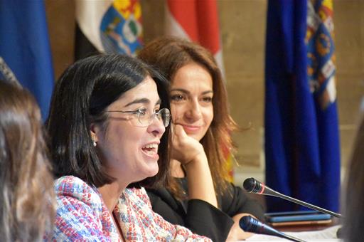 La ministra de Sanidad, Carolina Darias, en el Consejo Interterritorial de Salud