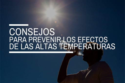 Cartela de Consejos para prevenir los efectos de las altas temperaturas