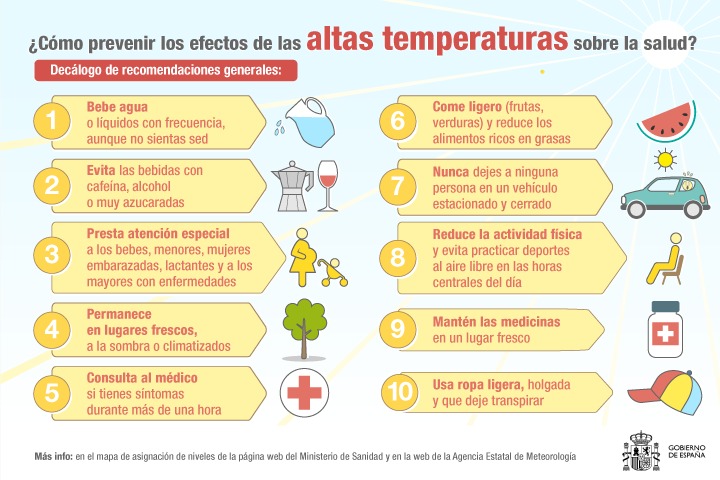 Cómo prevenir los efectos de las altas temperaturas sobre la salud