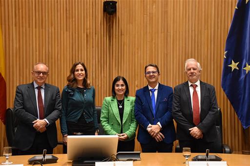 La ministra de Sanidad, Carolina Darias, en la clausura de la presentación del proyecto Red Única