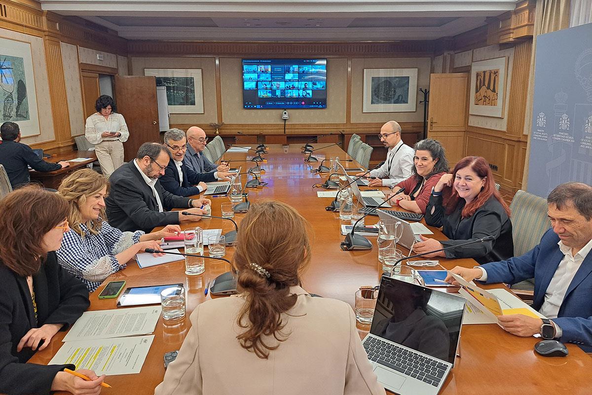 Los miembros del Consejo Interterritorial de Salud durante la reunión que han mantenido.