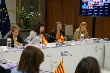 La ministra de Igualdad, Ana Redondo, durante la Conferencia Sectorial de Igualdad