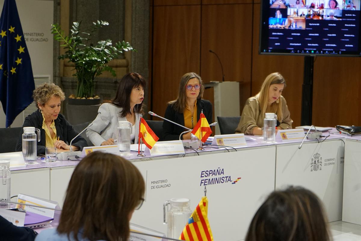 La ministra de Igualdad, Ana Redondo, durante la Conferencia Sectorial de Igualdad