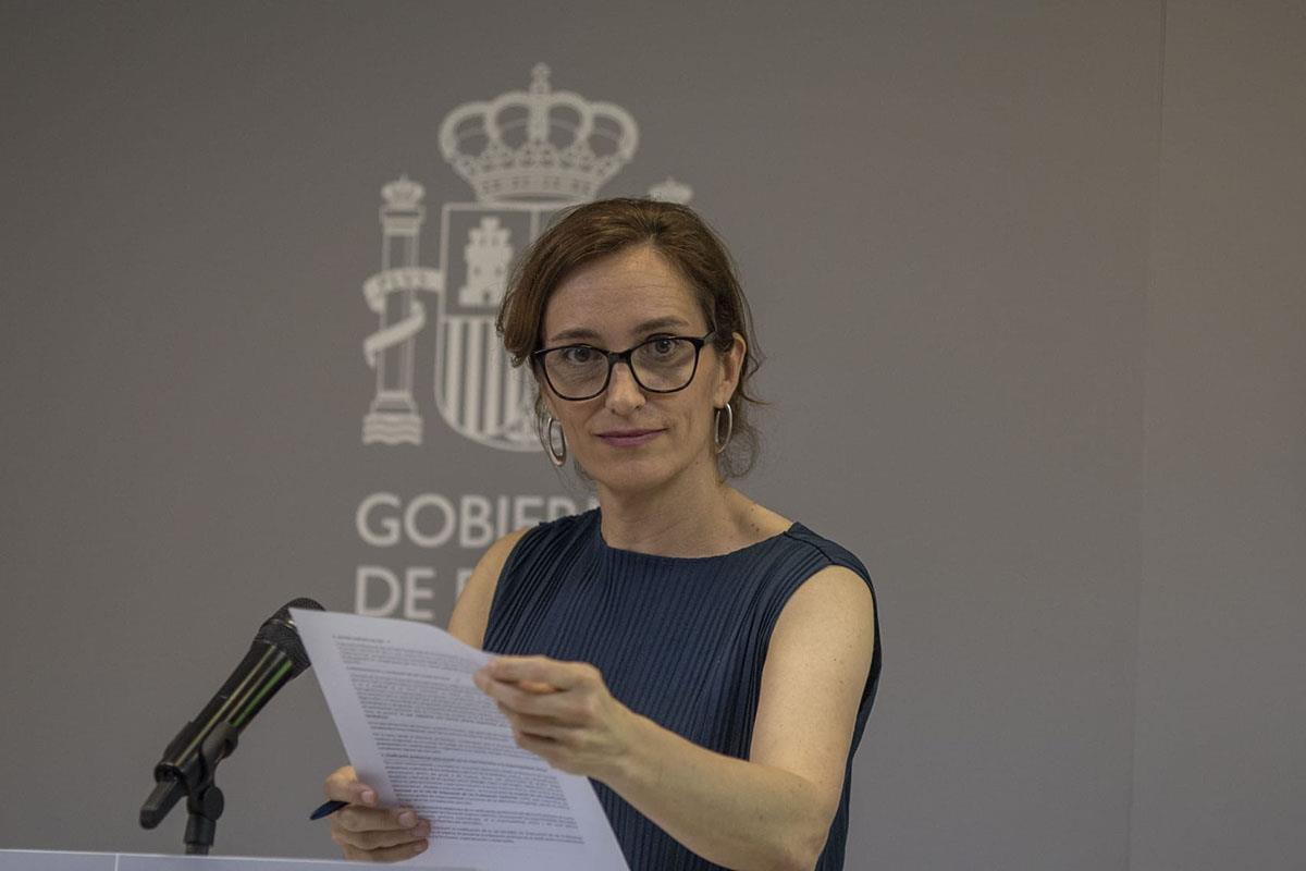 La ministra de Sanidad, Mónica García. 