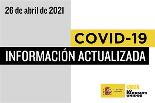 Cartela COVID-19-Información actualizada 26 de abril de 2021