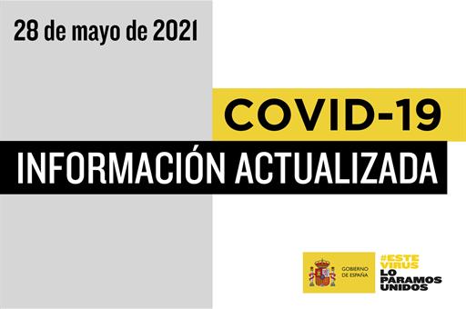 Cartel de información actualizada del COVID-19 a 28 de mayo de 2021