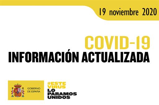 Cartel Información COVID-19 actualizada a 19 de noviembre de 2020