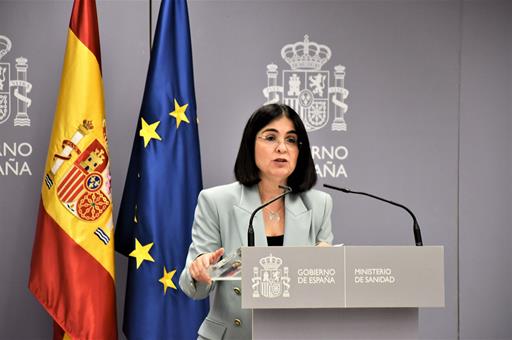 Carolina Darias durante la rueda de prensa