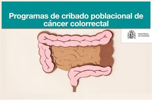 Cartel de programas de cribado poblacional de cáncer colorrectal