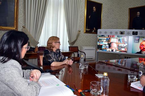La ministra Carolina Darias se reúne por videoconferencia con los sindicatos CSIF, UGT, CCOO y CIG