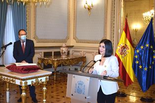 La ministra Carolina Darias durante su intervención