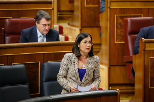 Carolina Darias durante su interveción en el Congreso de los Diputados