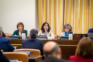 La ministra Carolina Darias durante su intervención