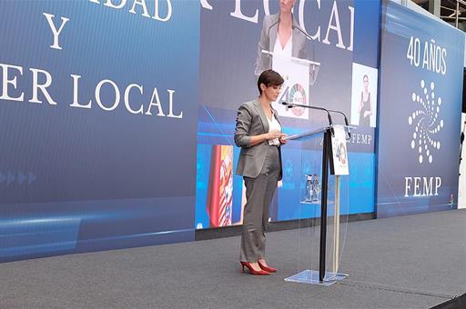 ​La ministra de Política Territorial, Isabel Rodríguez, inaugura la Jornada del 40º aniversario de la FEMP