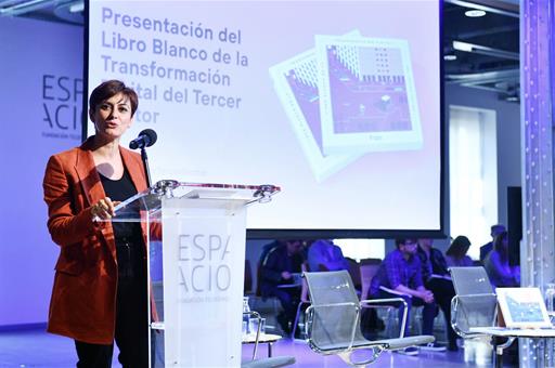 Isabel Rodríguez durante su intervención en el acto