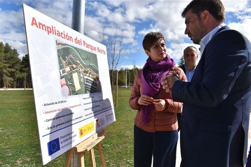 La ministra de Política Territorial y portavoz del Gobierno, Isabel Rodríguez, durante su visita