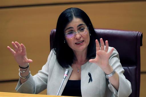 Carolina Darias durante su intervención en el Senado