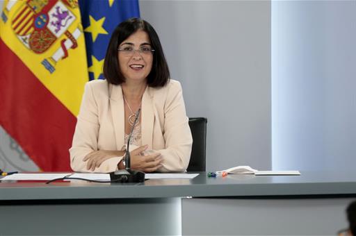 27/08/2020. Carolina Darias en la rueda de prensa tras la Conferencia Multisectorial de Educación y Sanidad