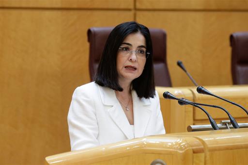 Carolina Darias durante su intervención en el Senado