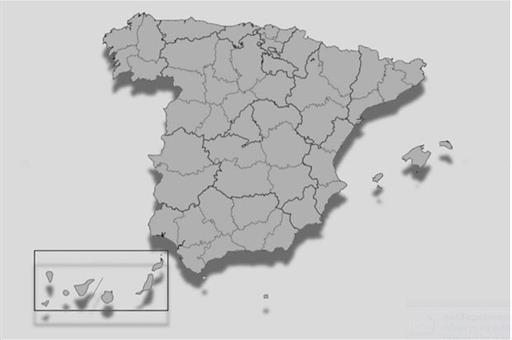 Mapa de las comunidades autónomas y las provincias de España