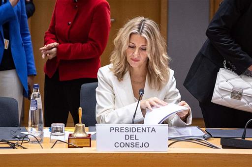 27/11/2023. Yolanda Díaz: "With the Spanish presidency of the Council of the EU we have contributed to a more social Europe". The Second Vic...