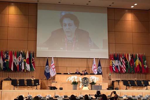 Magdalena Valerio durante su intervención