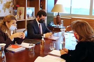 Reunión bilateral de las ministras española y portuguesa responsables de Trabajo