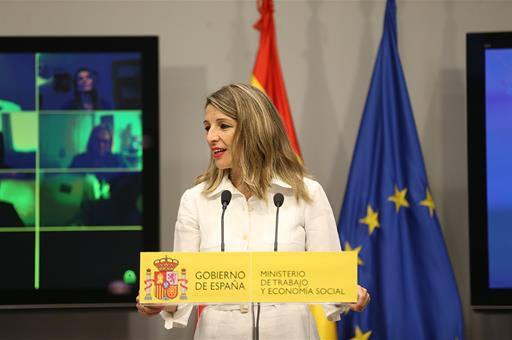 Yolanda Díaz durante su intervención