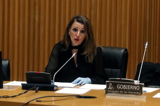 Yolanda Díaz durante su intervención