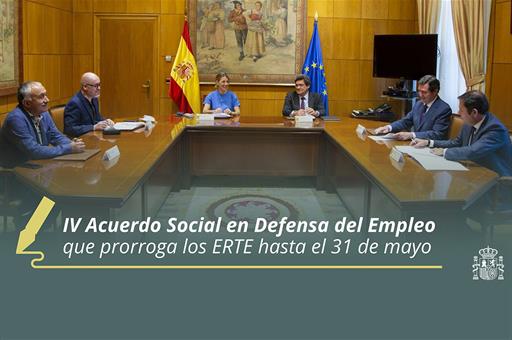 El Gobierno acuerda con los agentes sociales prorrogar los ERTE hasta el 31 de mayo