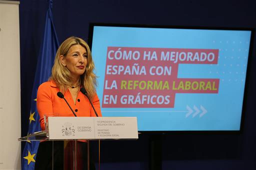 Yolanda díaz: "hemos conseguido en un año de reforma laboral lo que no se consiguió durante los 40 años anteriores"