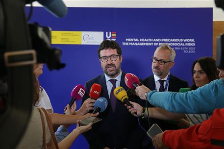 26/09/2023. High Level Conference on Mental Health and Precarious Work. The acting Secretary of State for Employment and Social Economy, Joa...