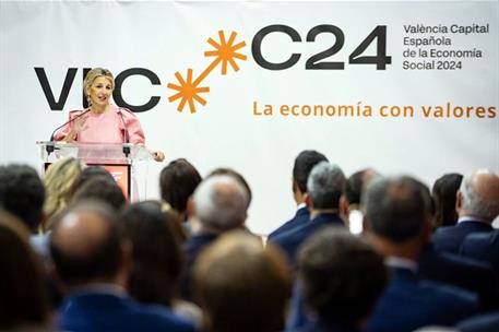 5/04/2024. Yolanda Díaz: "Promoting the Social Economy means tackling inequality and advancing welfare". The Second Vice-President of the Go...