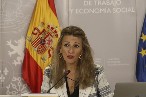 Yolanda Díaz durante su intervención