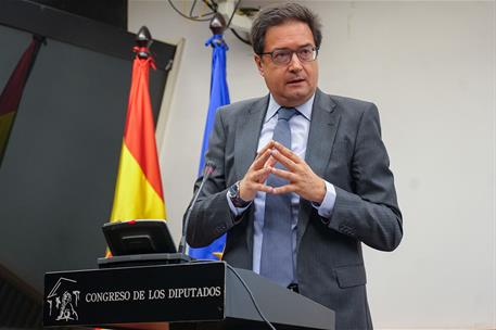 El ministro para la Transformación digital y de la Función Pública, Óscar López, durante su intervención en la jornada