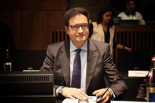 9/06/2026. European Union Telecommunications Council. The Minister for Digital Transformation and Civil Service, Óscar López, during his par...