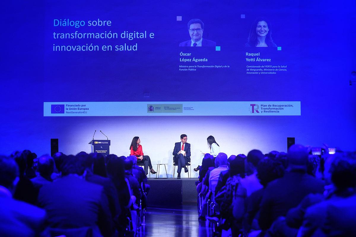 El ministro para la Transformación Digital y de la Función Pública, Óscar López, en el I Encuentro Nacional de Espacios de Datos