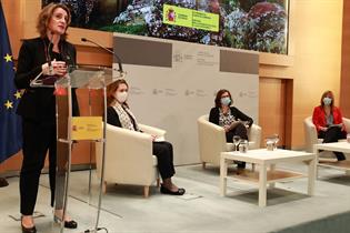 Teresa Ribera durante su intervenci&oacute;n en el acto