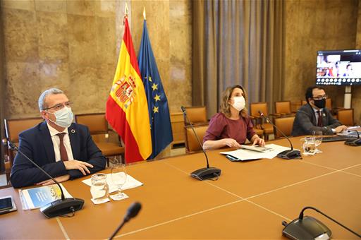 La vicepresidenta Teresa Ribera durante la Conferencia Sectorial de Reto Demográfico