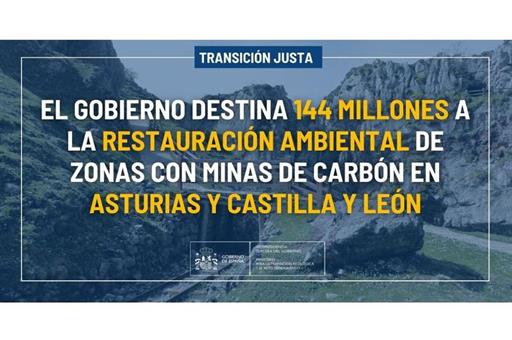 El Gobierno destina 144 millones a la restauración ambiental de zonas con minas de carbón en Asturias y Castilla y León