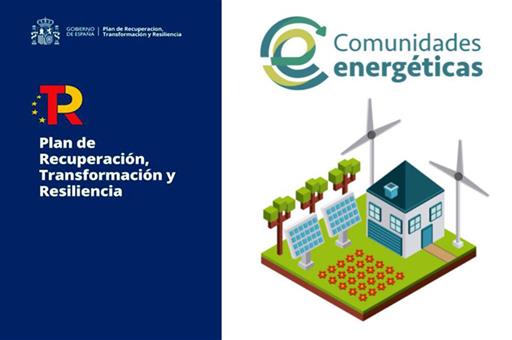 Logo del Plan de Recuperación, Transformación y Resiliencia y logo de las comunidades energéticas