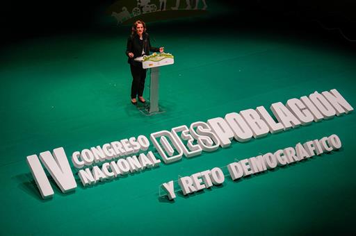 Teresa Ribera durante su intervención en el acto