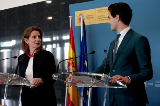 Teresa Ribera junto al ministro de Energía de Países Bajos, Rob Jetten